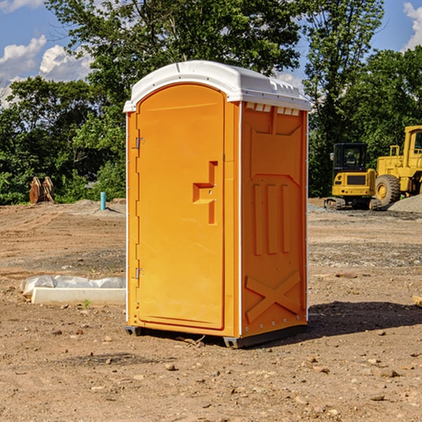 how often are the portable restrooms cleaned and serviced during a rental period in Pumpkin Center North Carolina